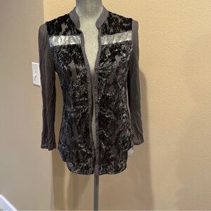 Elegant Black and Gray Women's Blouse